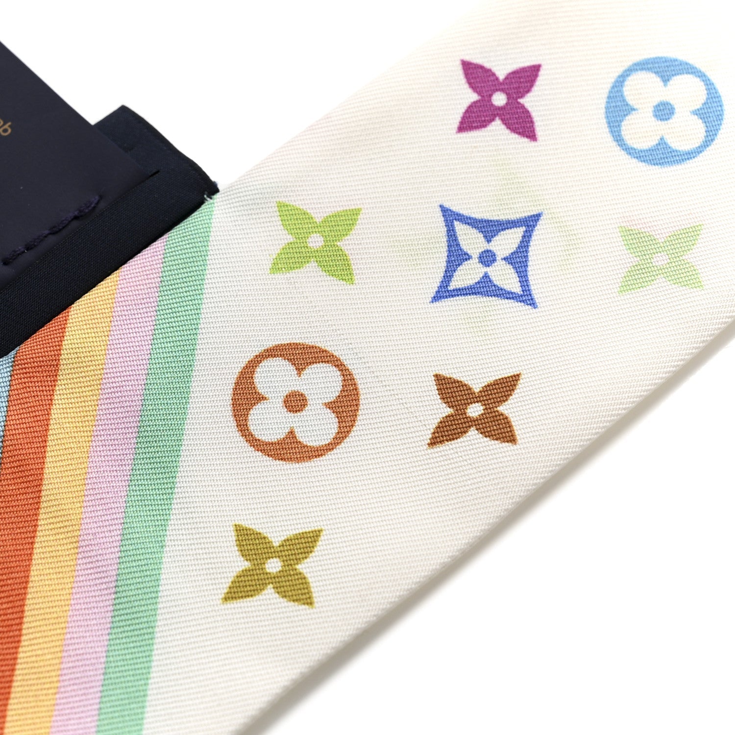 LV X TM Silk Monogram Multicolor BB Bandeau White