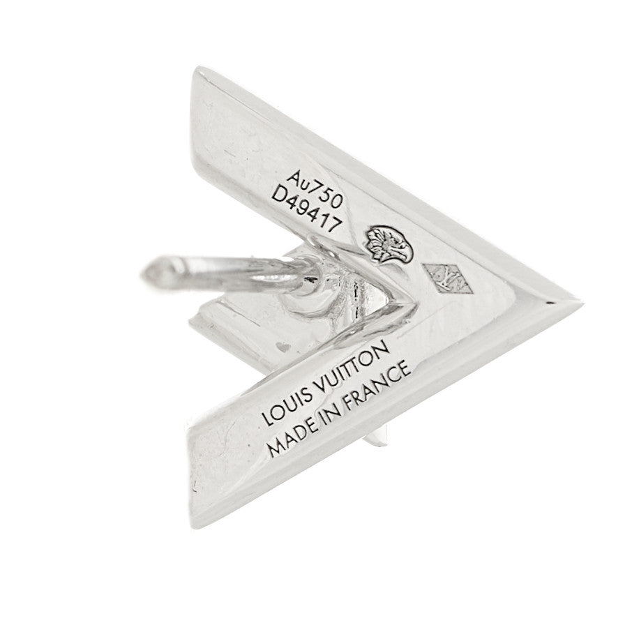 18K White Gold Diamond LV Volt One Earrings