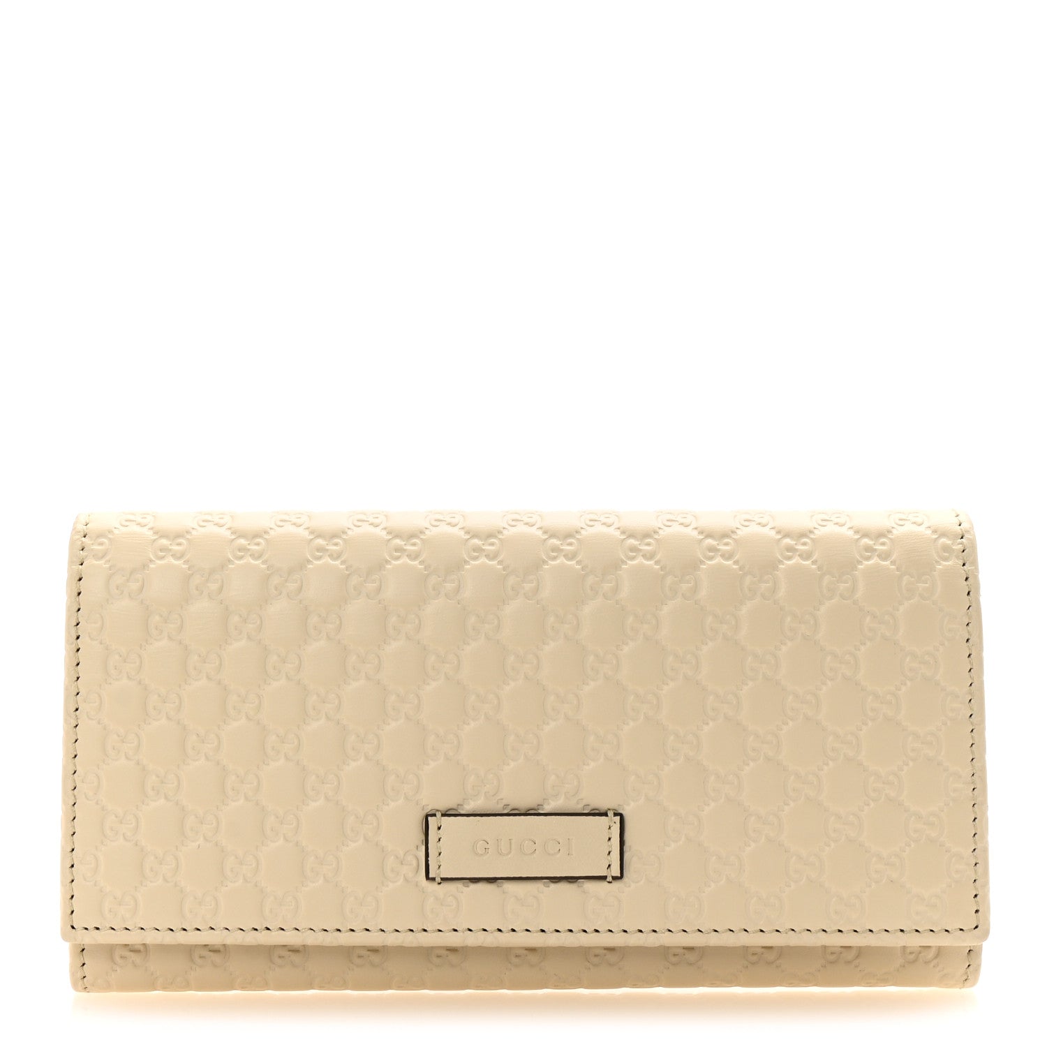 Soft Microguccissima Continental Wallet White