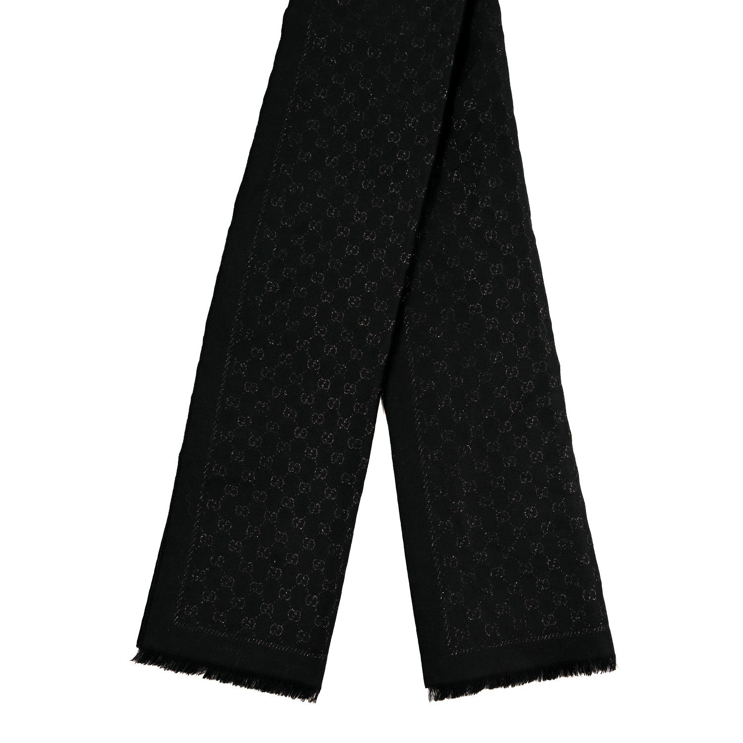 Cashmere GG Monogram Gem Lux Scarf Black