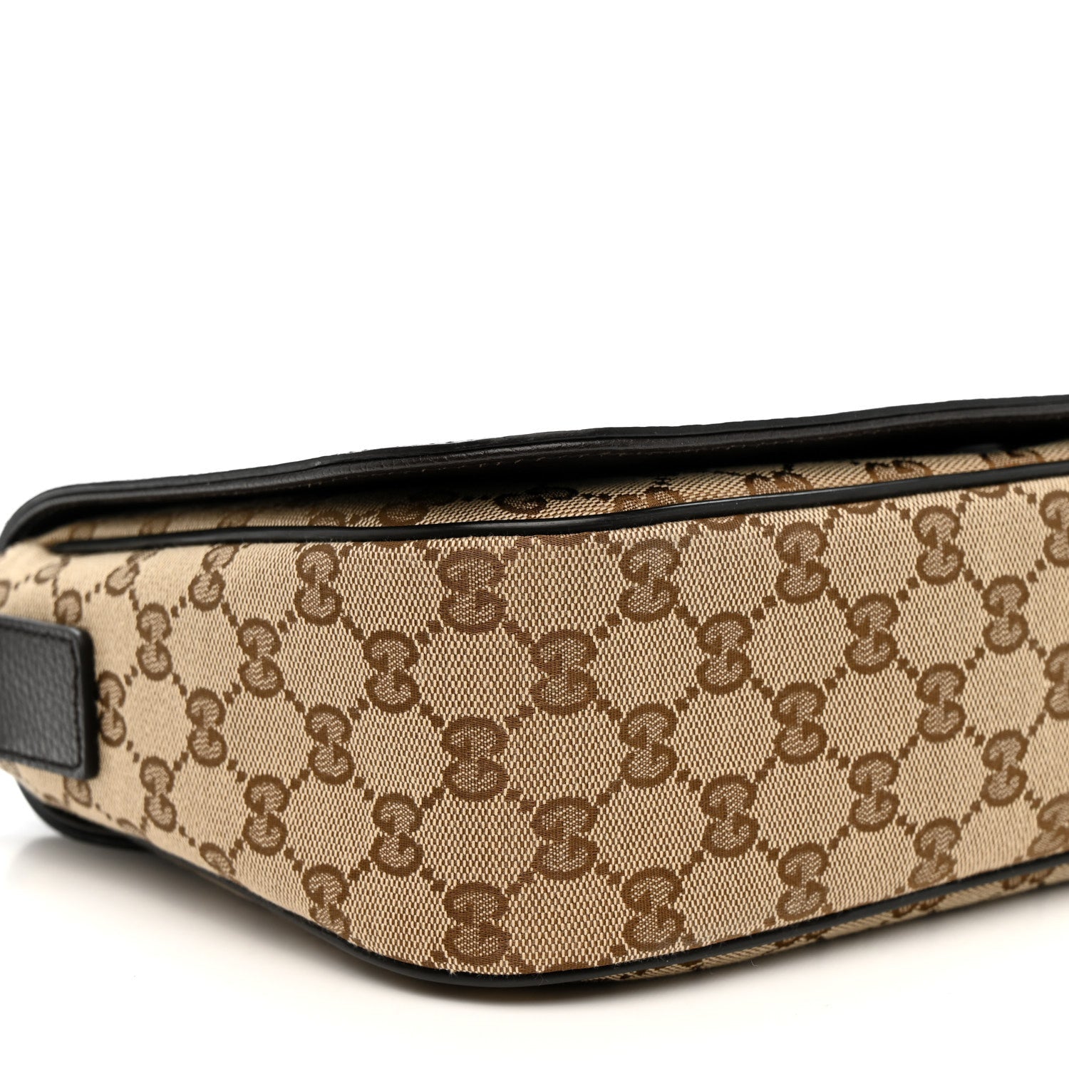 Monogram Flap Messenger Bag Beige Dark Brown