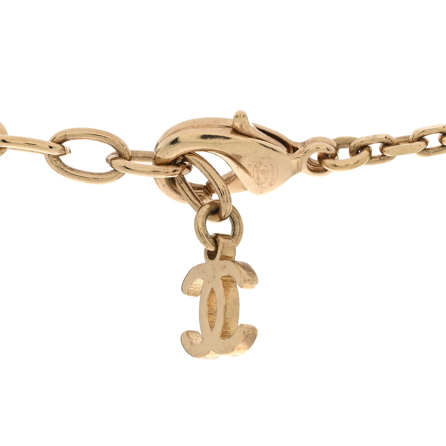 Crystal Pearl Necklace Gold