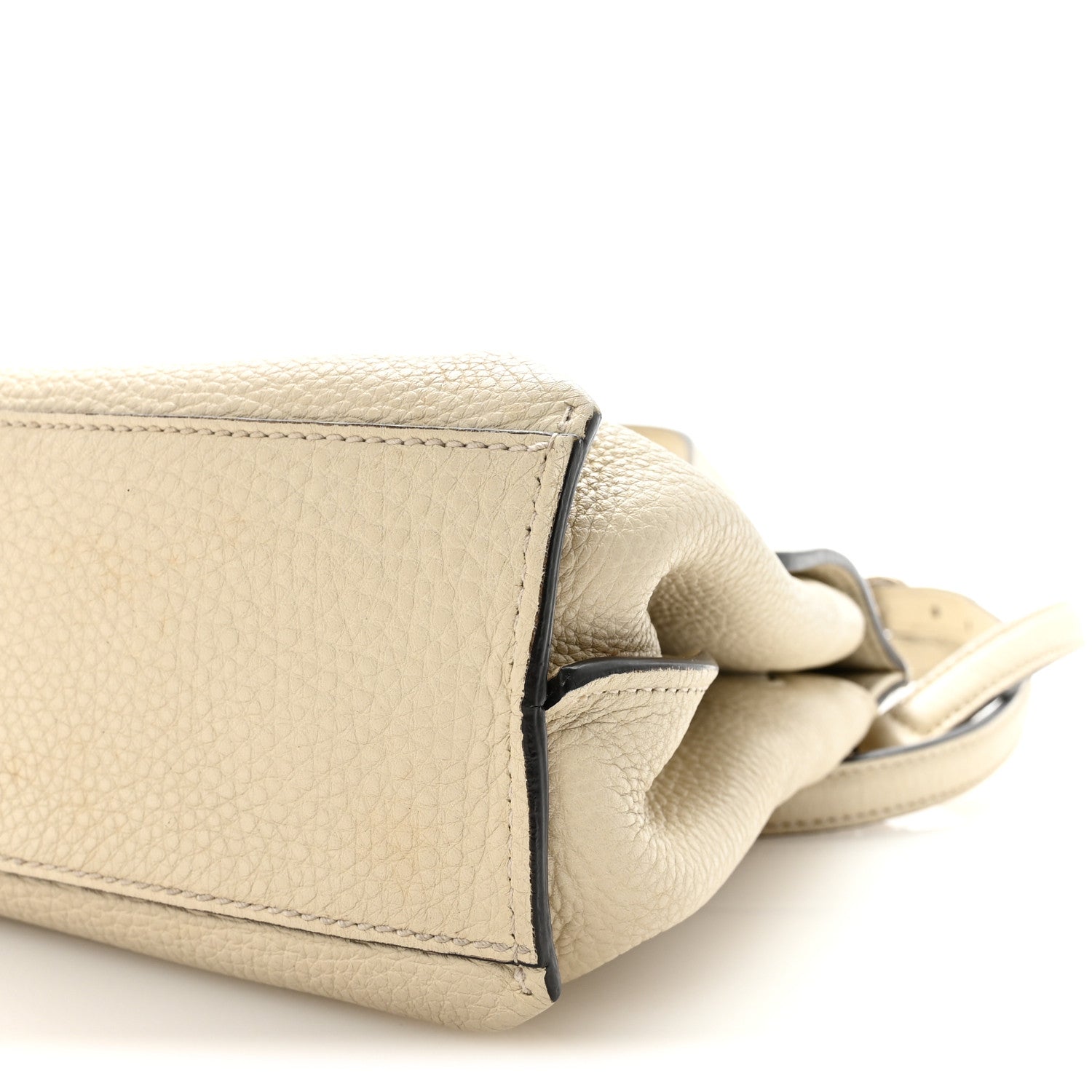 Cellarius Calfskin Small Bamboo Daily Top Handle Bag Mystic White