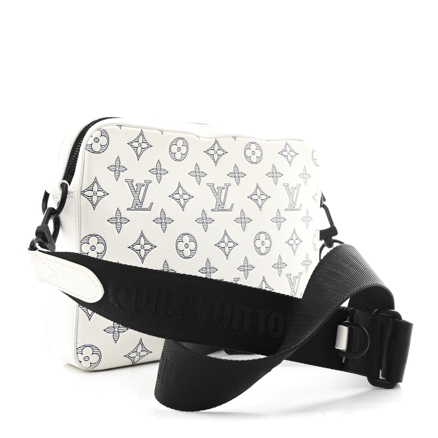 Monogram Shadow G65 Trio Messenger White