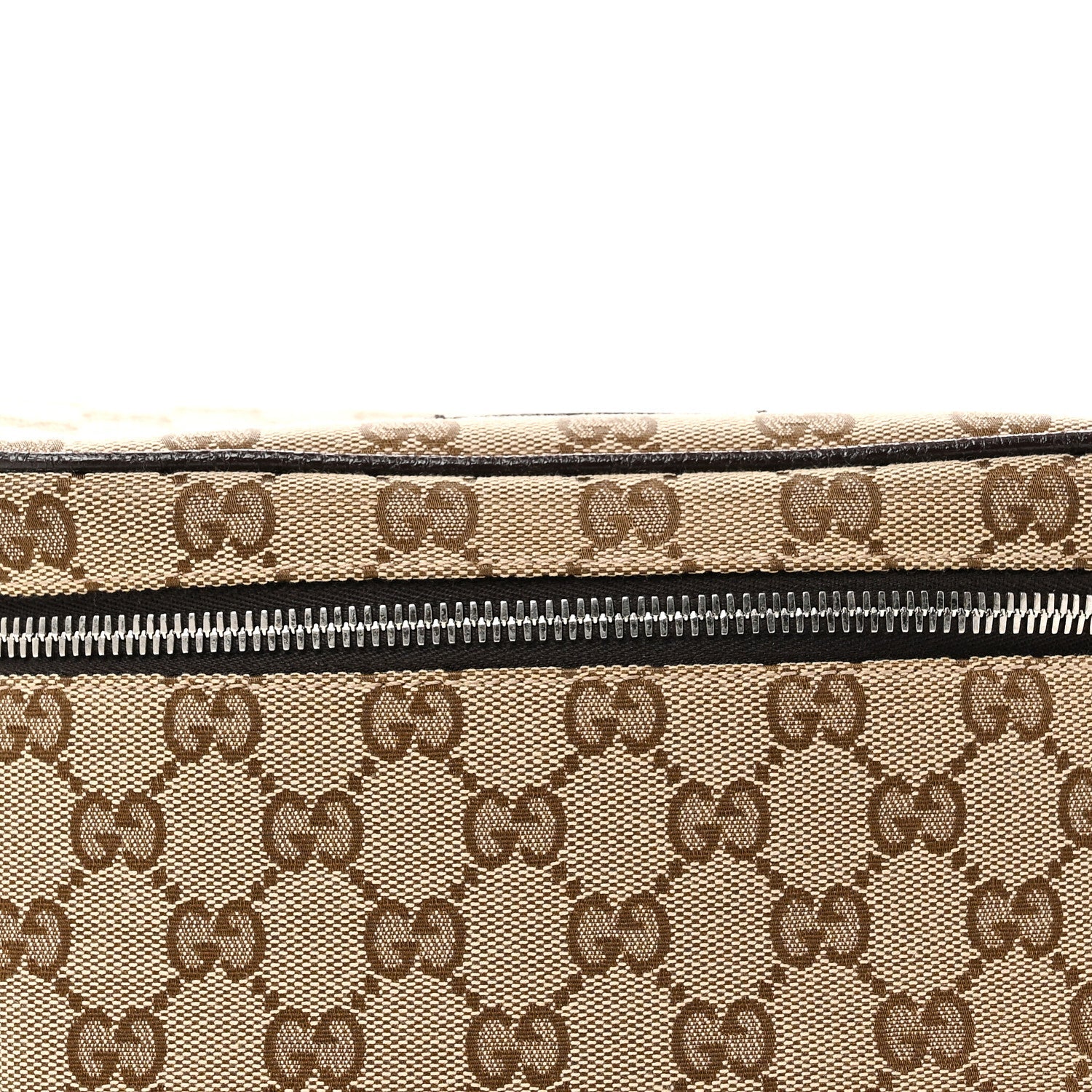 Monogram Dollar Calfskin Waist Pouch Beige Ebony Testa di Moro Marrone Scuro
