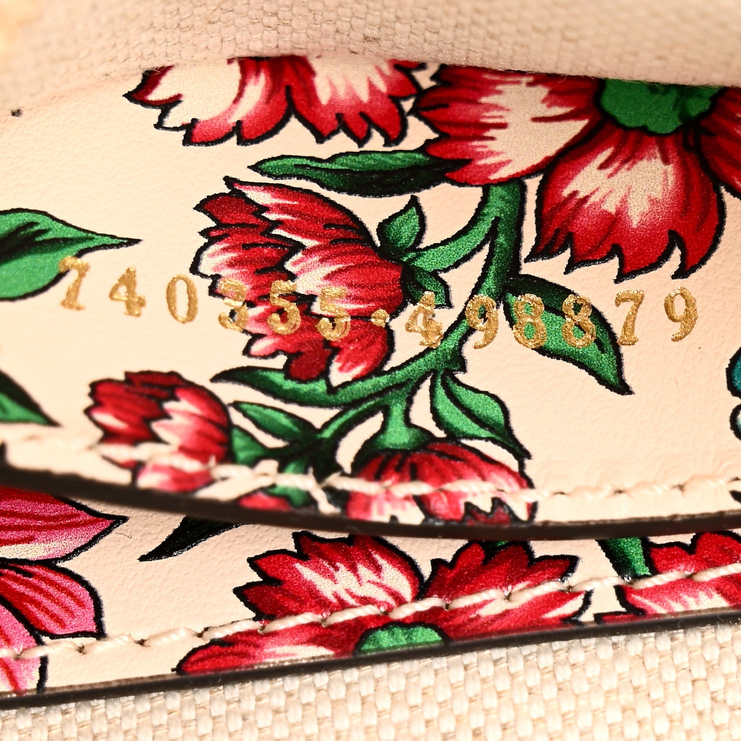 Calfskin Matelasse Diagonal Brit Roses Print Mini Interlocking G Heart Shoulder Bag  White Multicolor