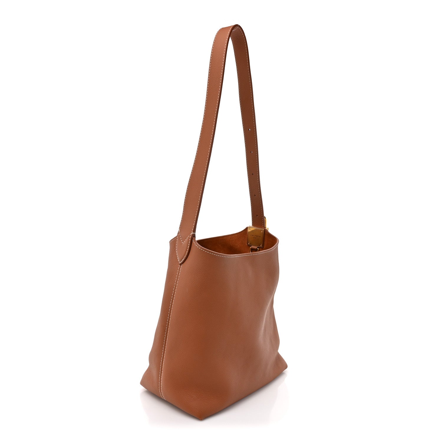 Grained Calfskin Low Key Hobo PM Cognac