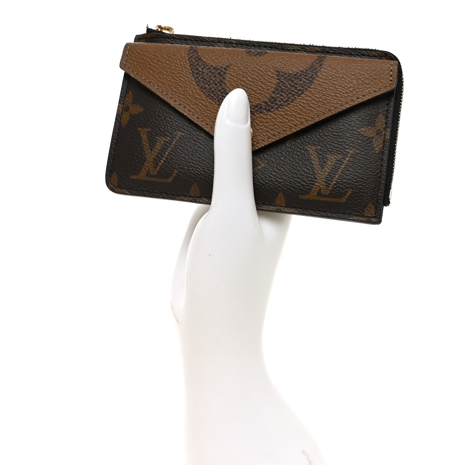 Reverse Monogram Recto Verso Card Holder Brown