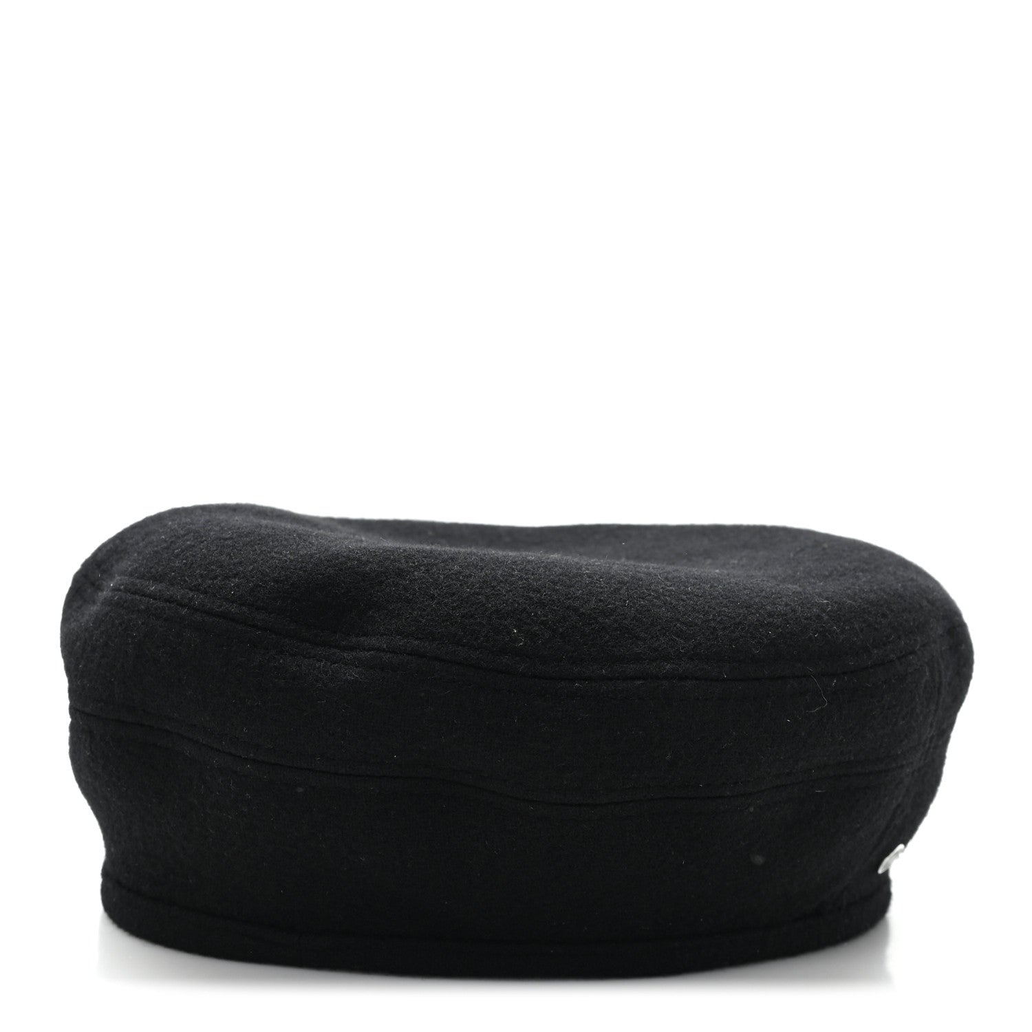 Wool Cashmere Saint Honore Drap Beret 56 Black