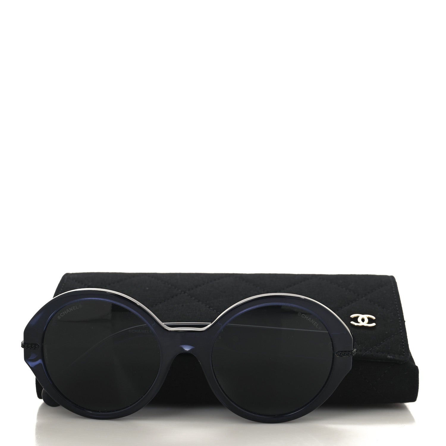 Acetate Chain Sunglasses 5511 Blue