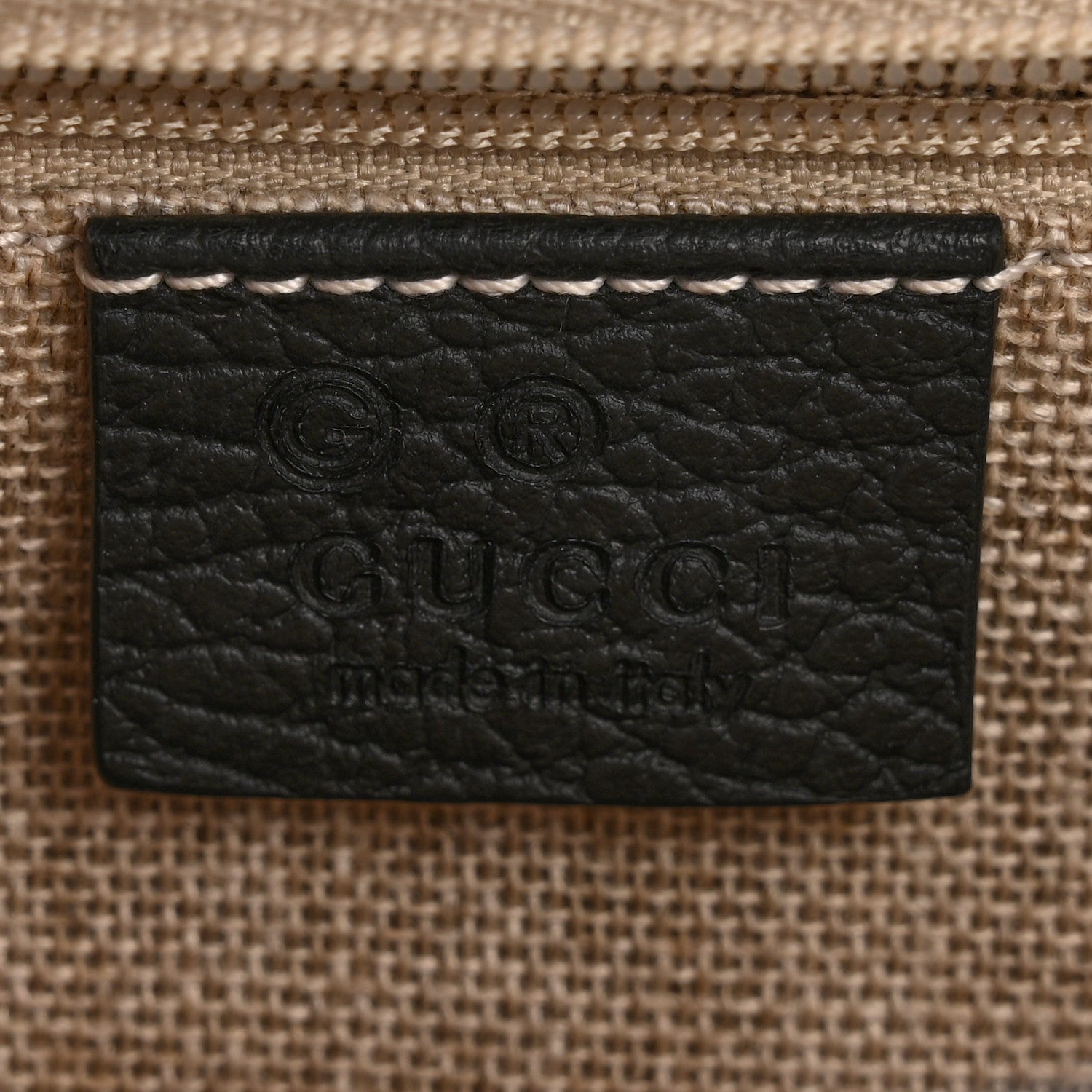Dollar Calfskin Interlocking G Shoulder Bag Black