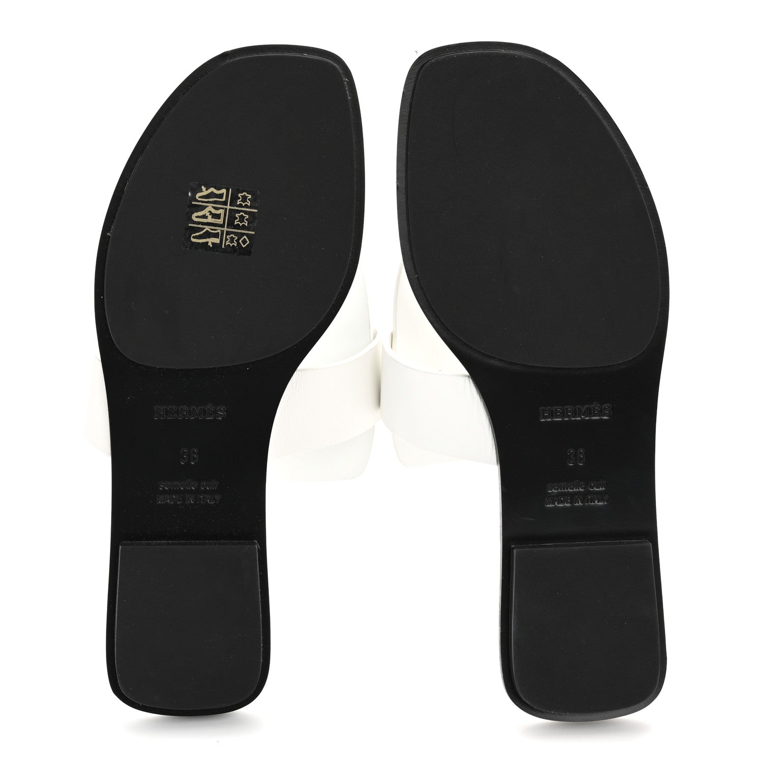 Calfskin Womens Galerie Sandals 36 White