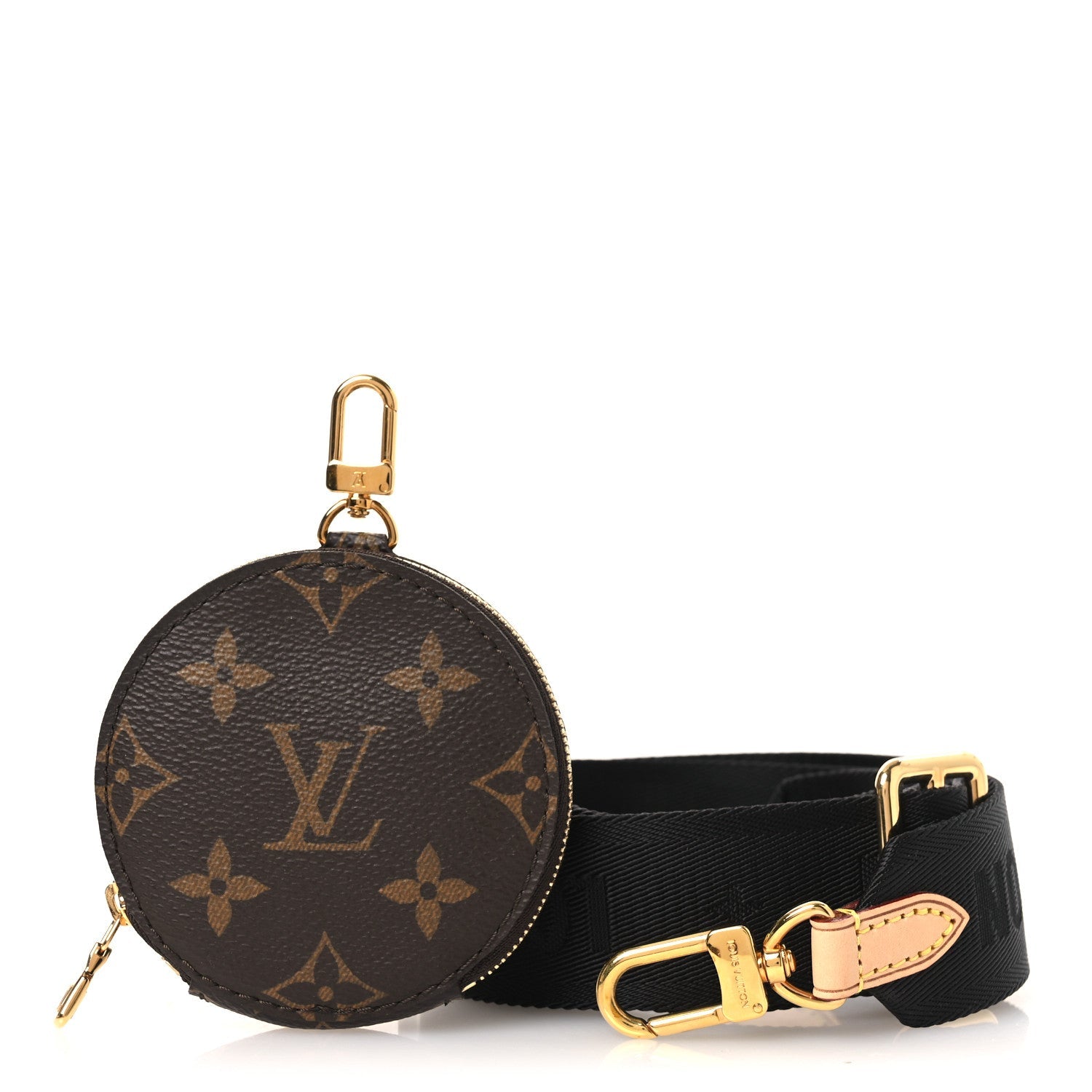 Monogram Multi Pochette Accessories Bandouliere Shoulder Strap Black