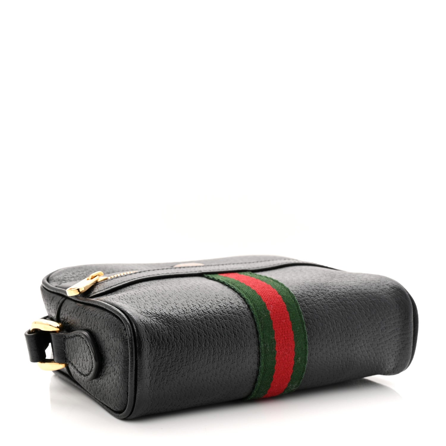 Calfskin Web Mini Ophidia Shoulder Bag Black