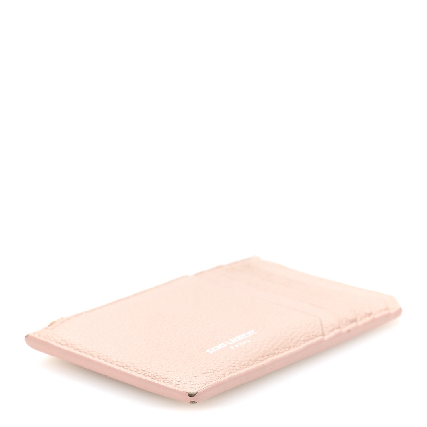 Grained Calfskin 5 Fragments Zip Pouch Card Holder Rose Antic