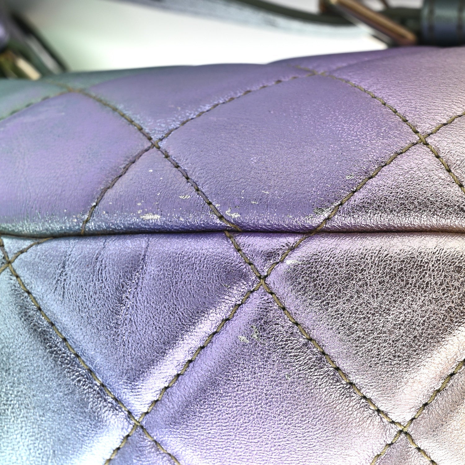 Gradient Metallic Lambskin Quilted Walking Mood Waist Bag Fanny Pack Pink Purple Green