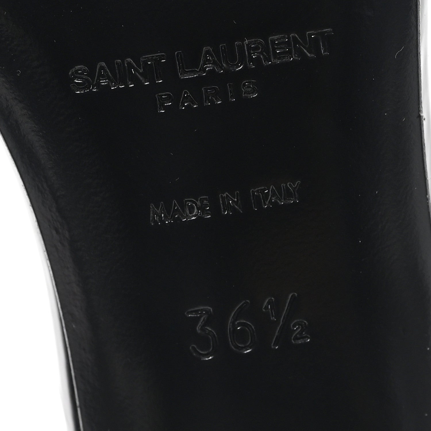 Patent Calfskin Opyum 85 Sandals 36.5 Black