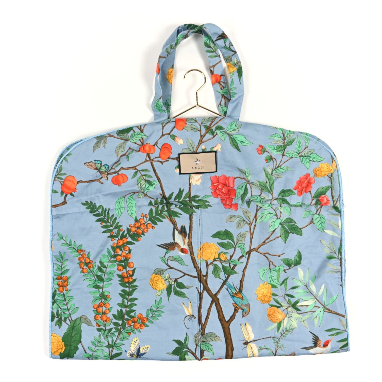 Canvas Tian Print Garment Bag Blue