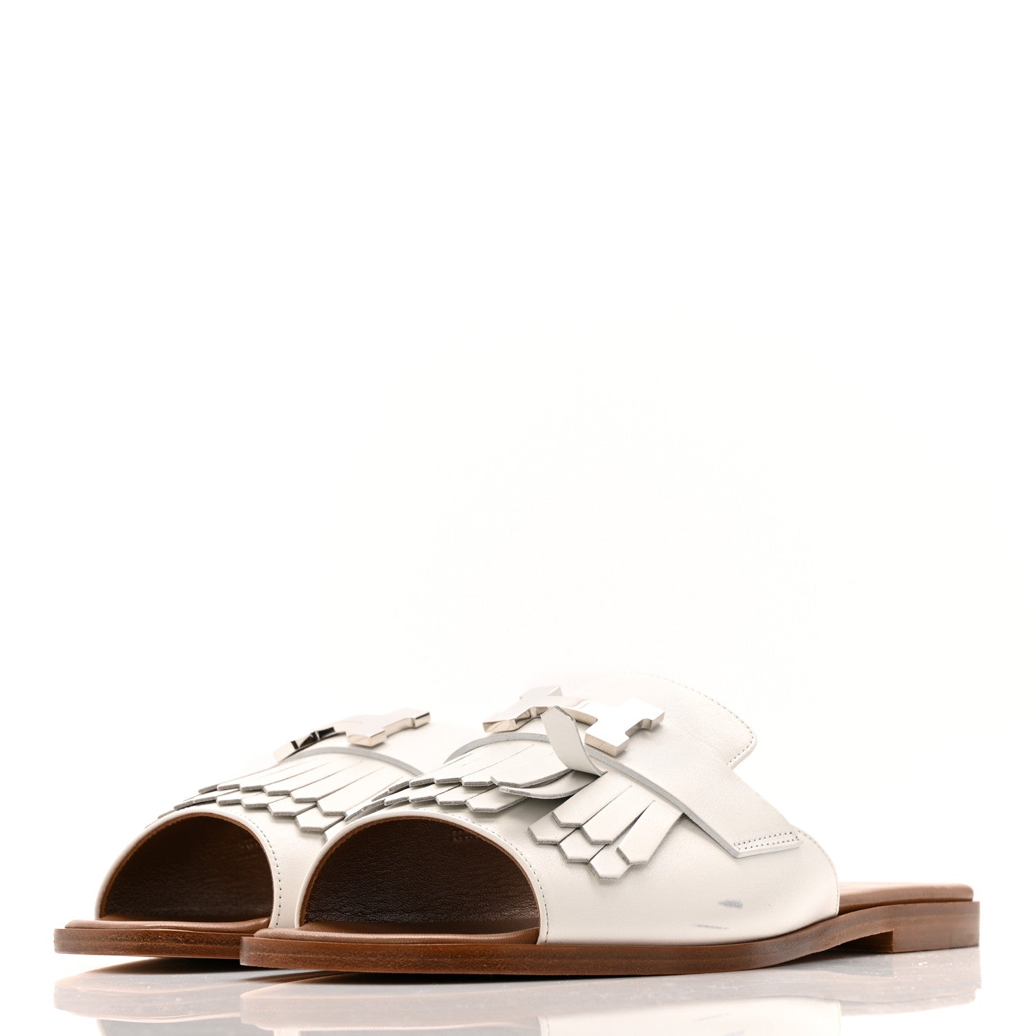 Calfskin Auteuil Sandals 40 White