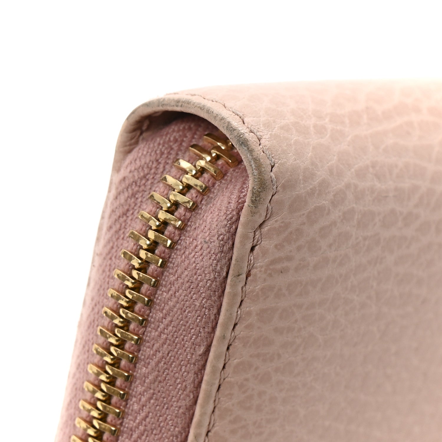 Dollar Calfskin GG Marmont Zip Around Wallet Perfect Pink