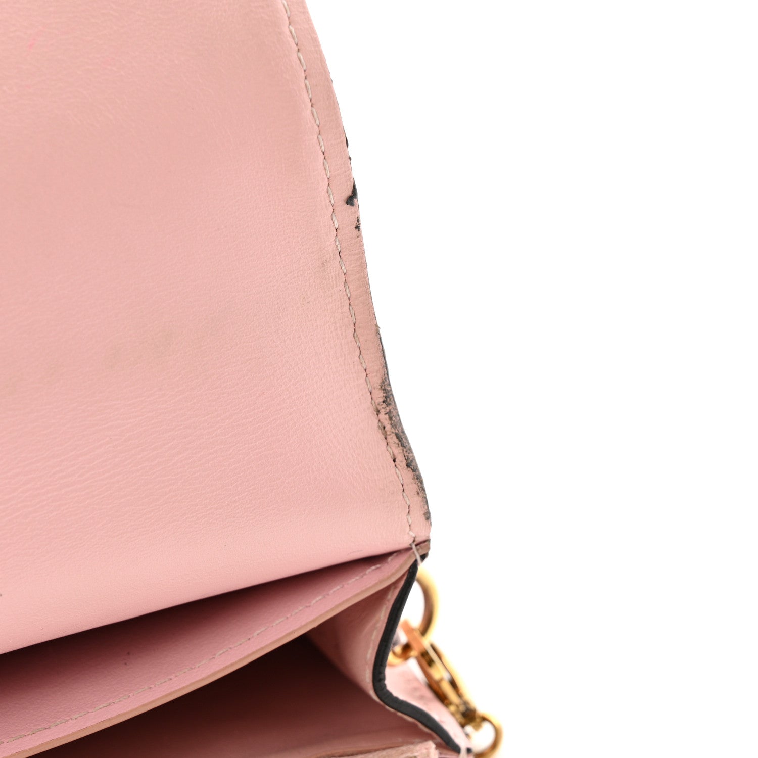 Monogram Flore Chain Wallet Rose Ballerine