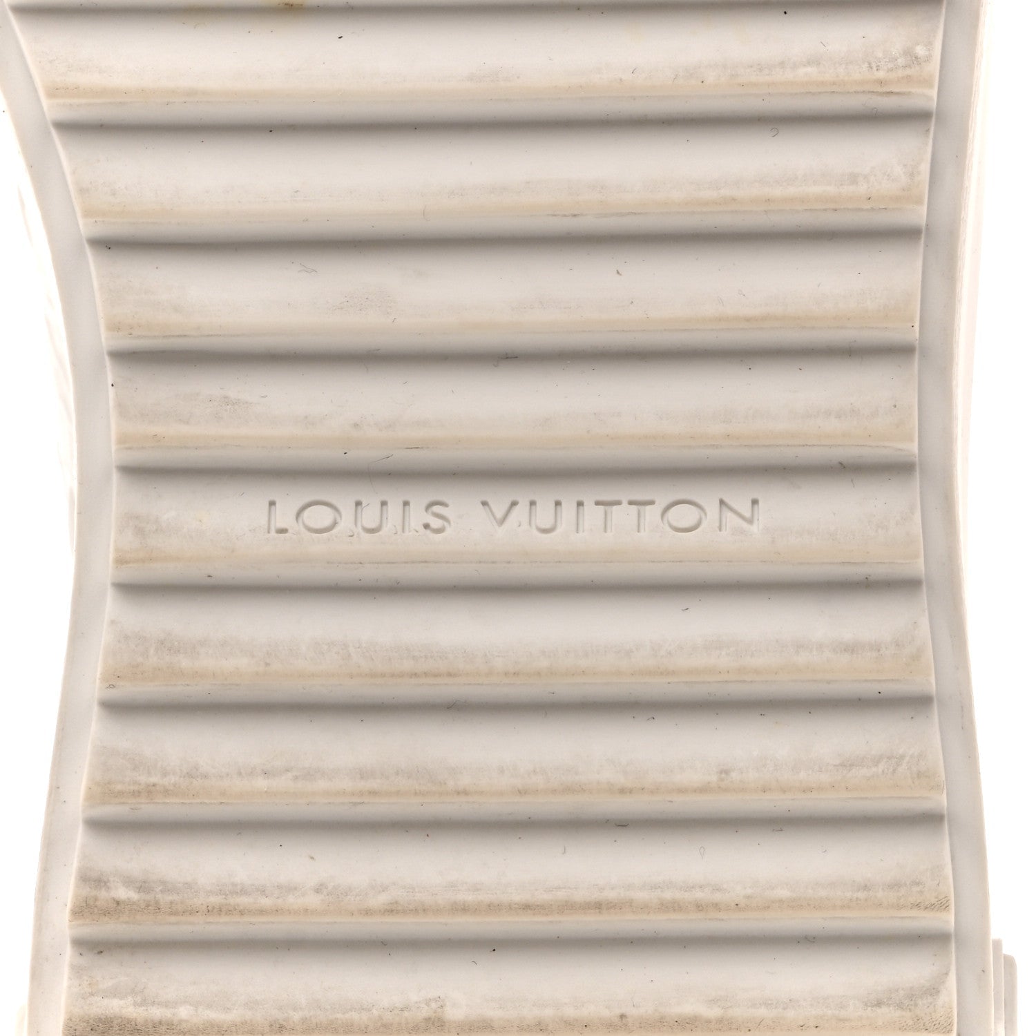 Lambskin Embossed Monogram Time Out Sneakers 35  White