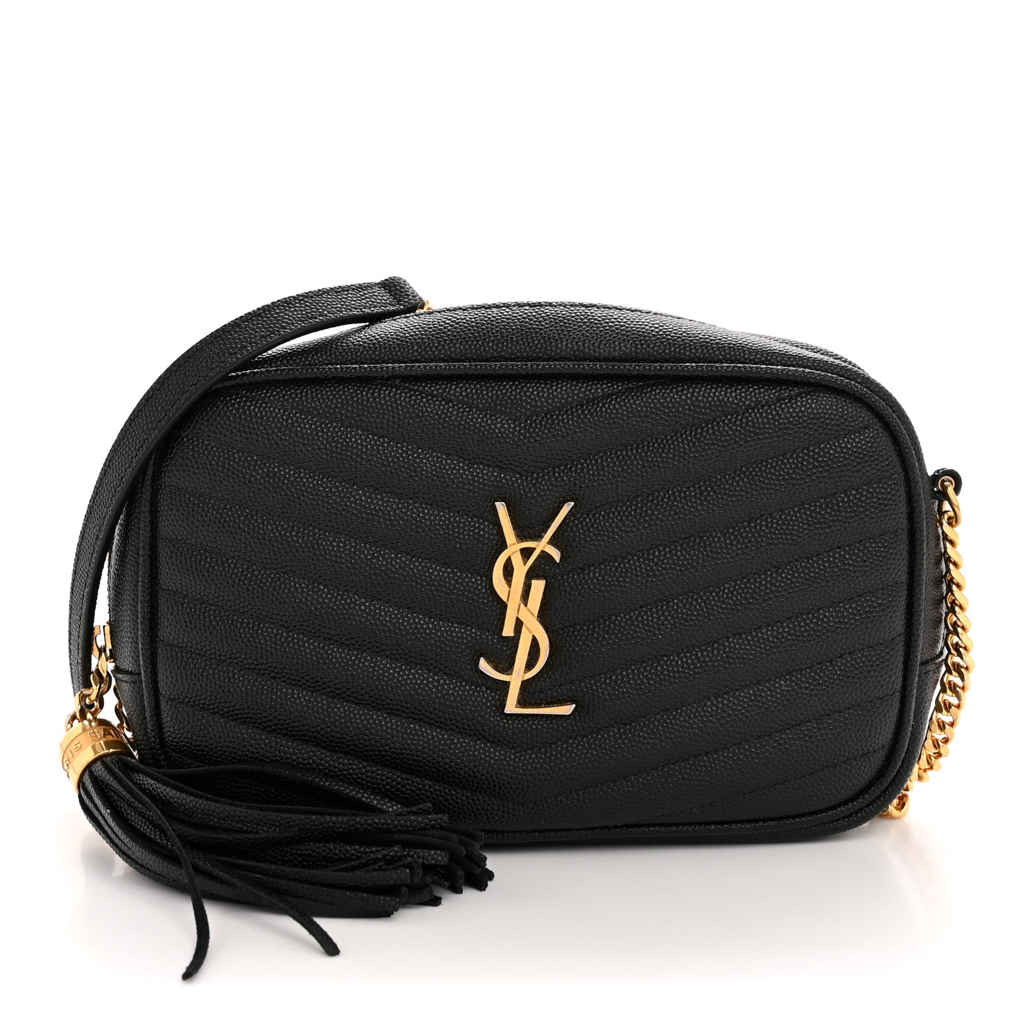 Grain De Poudre Matelasse Monogram Mini Lou Camera Bag Black