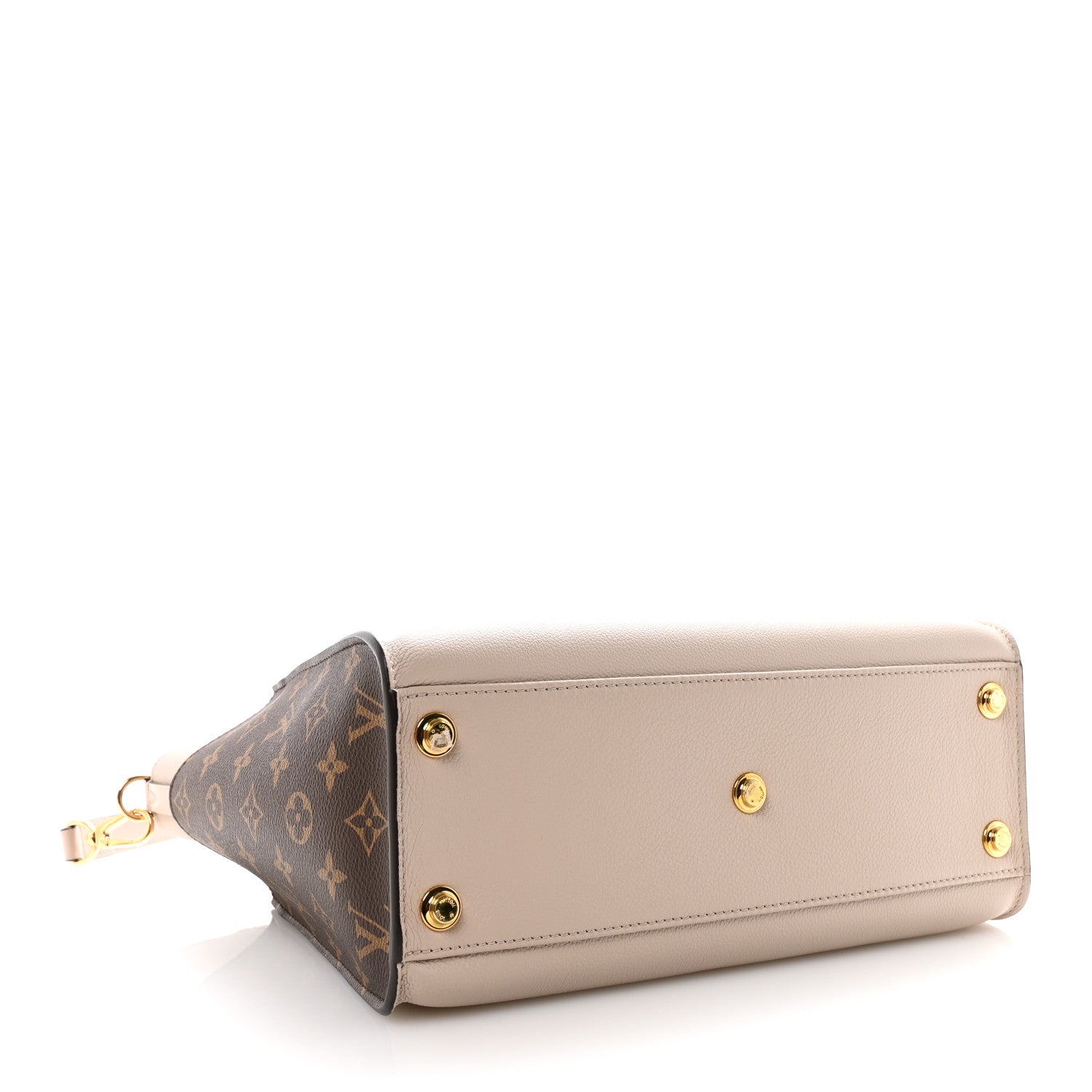 Calfskin Monogram On My Side MM Greige