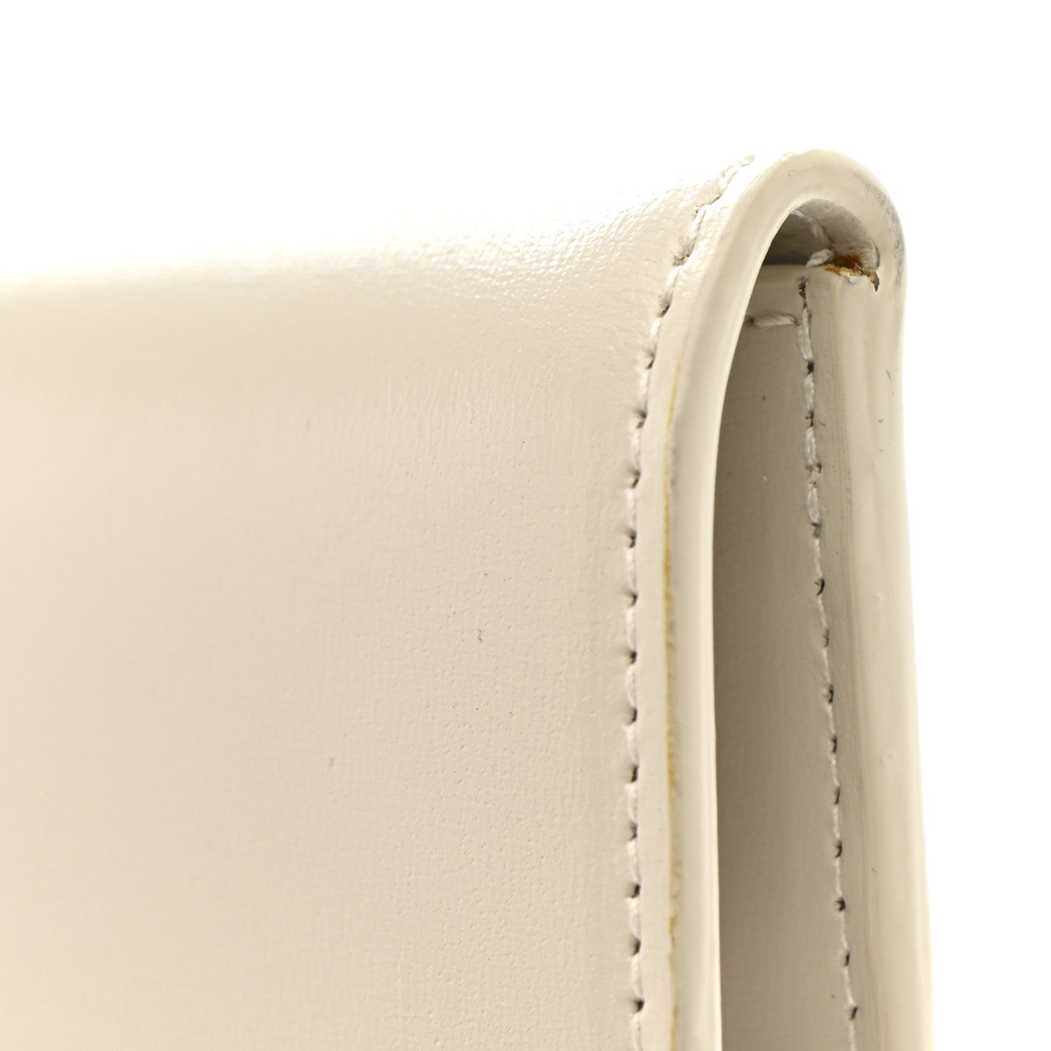 Smooth Shiny Calfskin Uptown Pouch Blanc Vintage