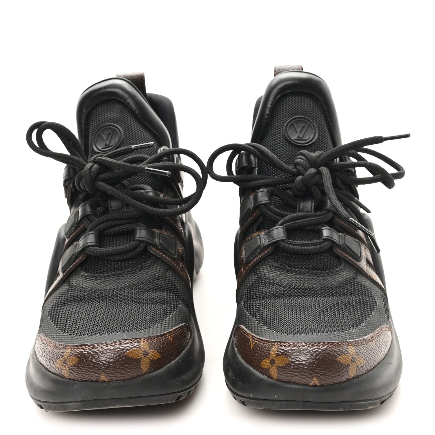 Calfskin Patent Monogram LV Archlight Sneakers 37.5 Black