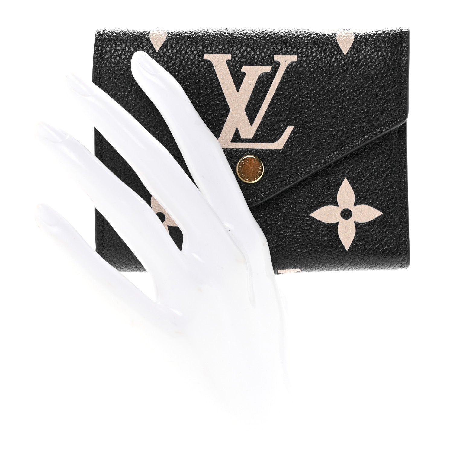 Empreinte Monogram Giant Victorine Wallet Black Beige