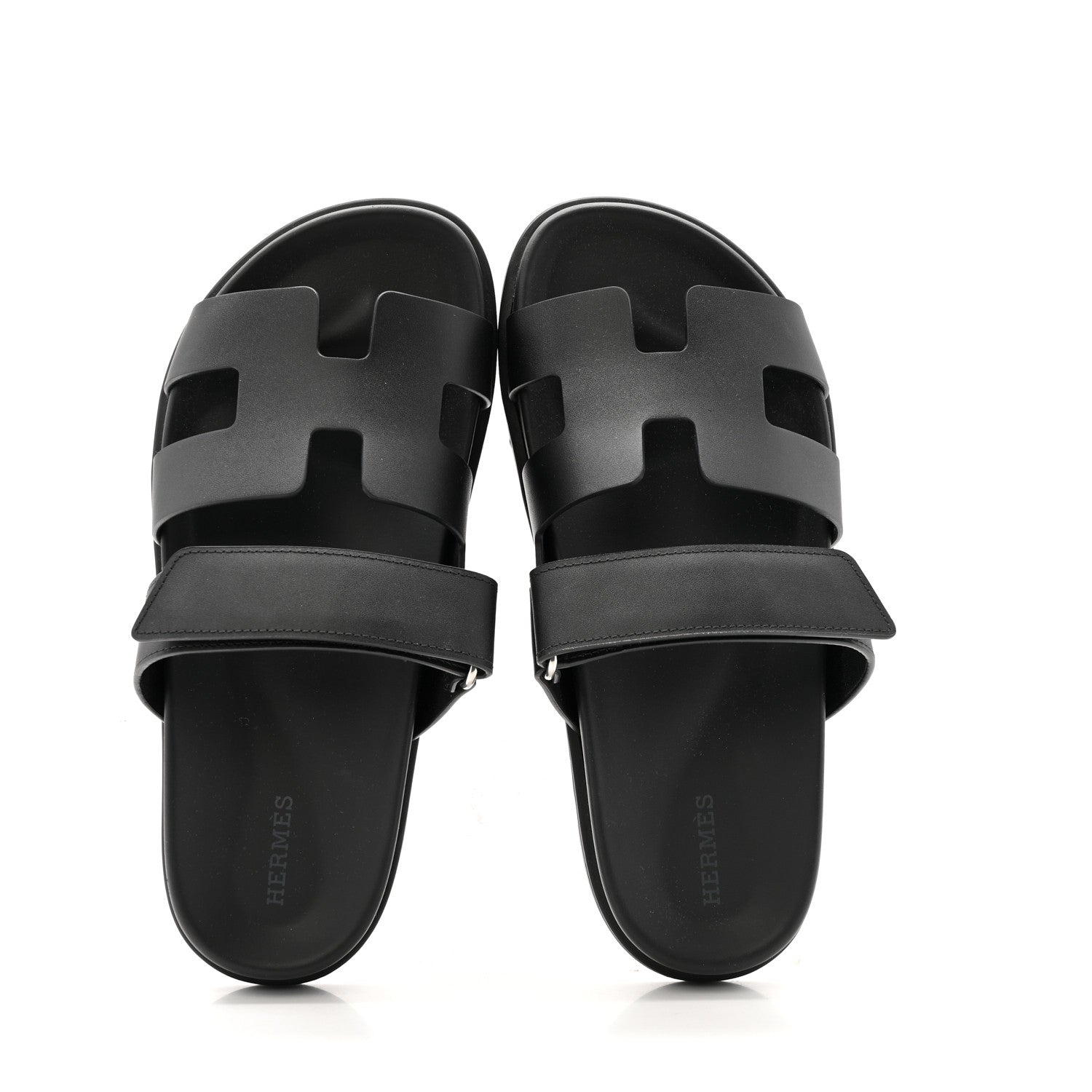 Calfskin Womens Chypre Sandals 38.5 Black