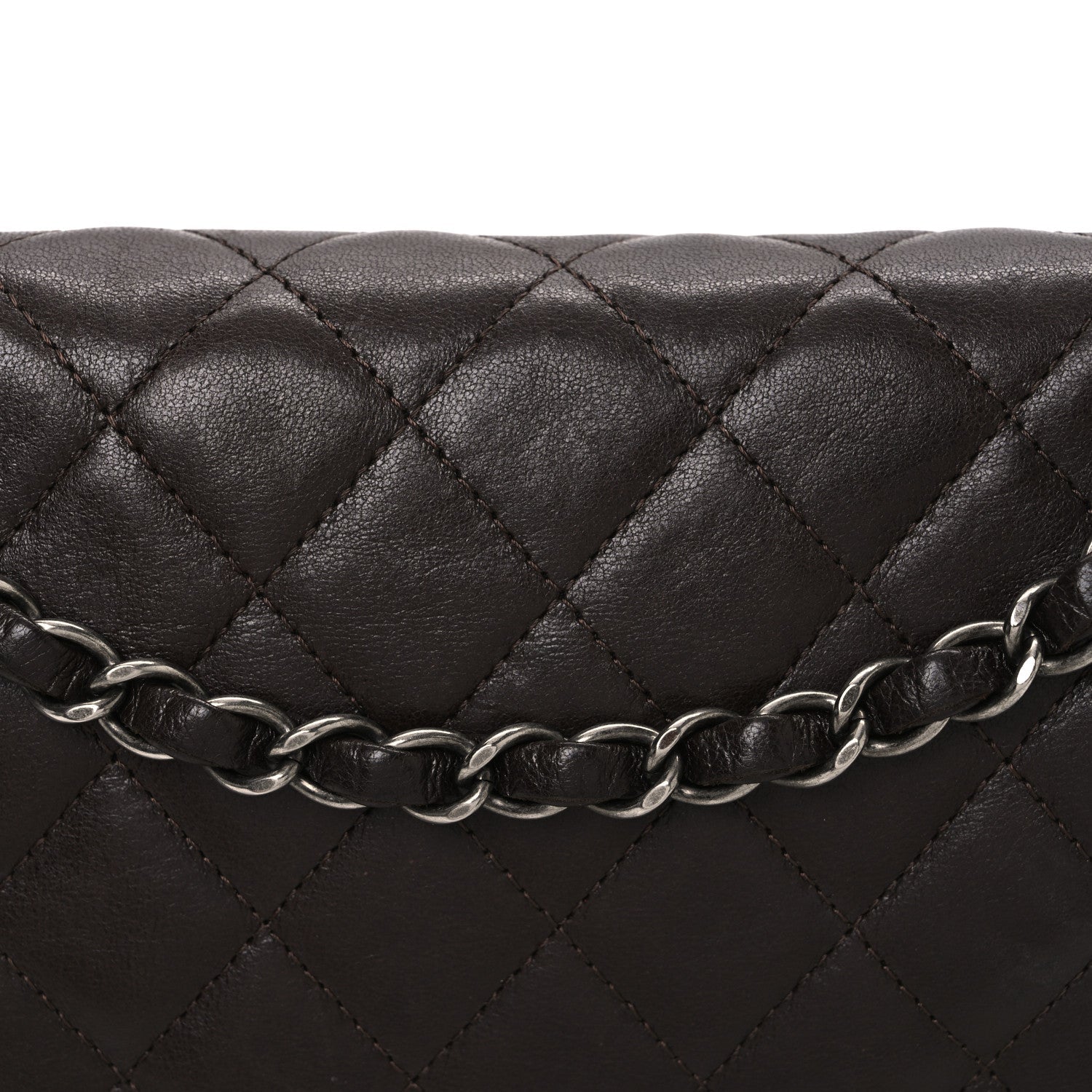 Lambskin Quilted Medium Hybrid Reissue Flap Brown