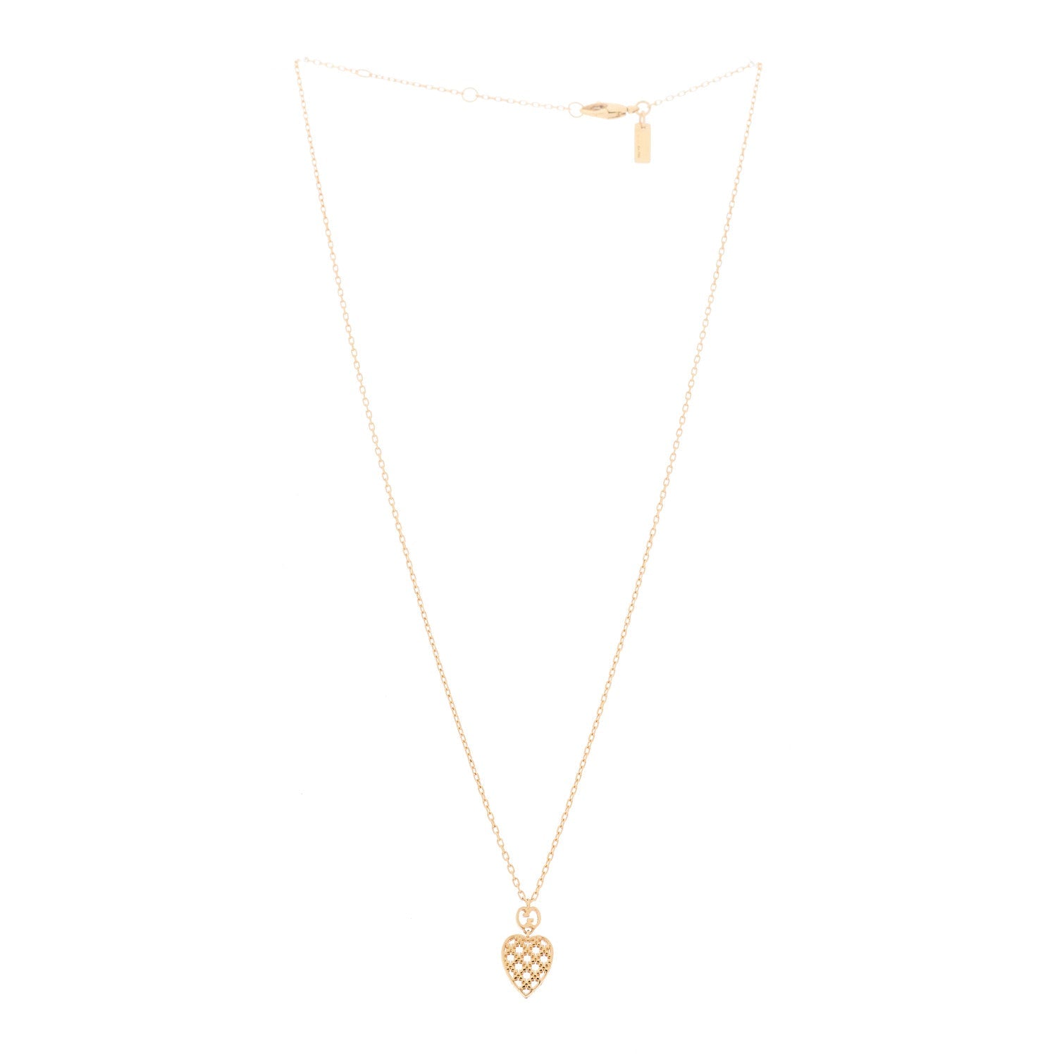 18K Yellow Gold Diamantissima Heart Pendant Necklace