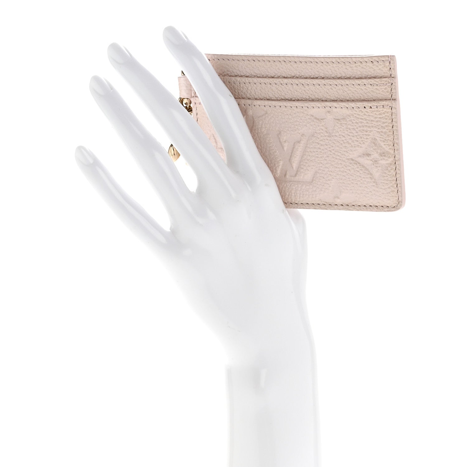 Empreinte Monogram LV Charms Card Holder Snowy Pearl