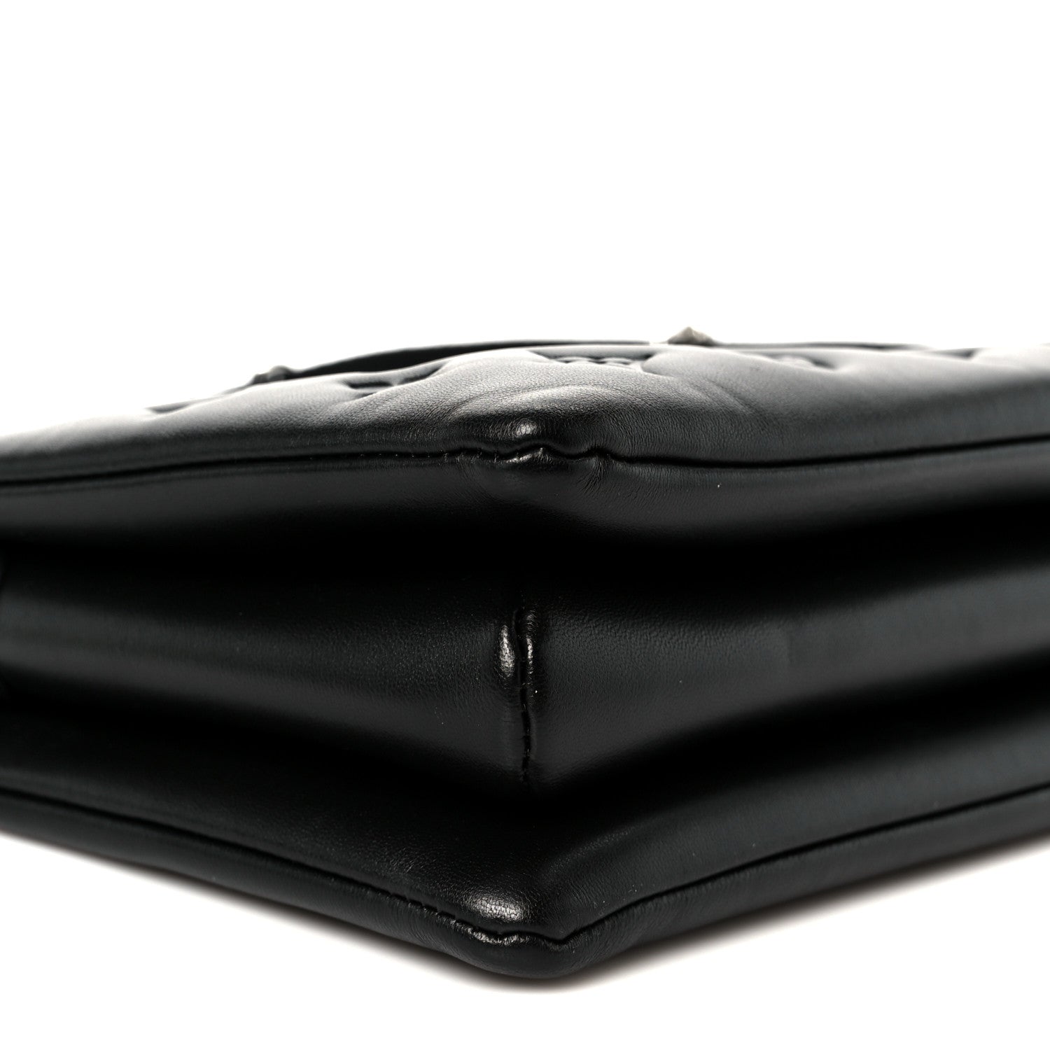 Lambskin Embossed Monogram Coussin PM Black