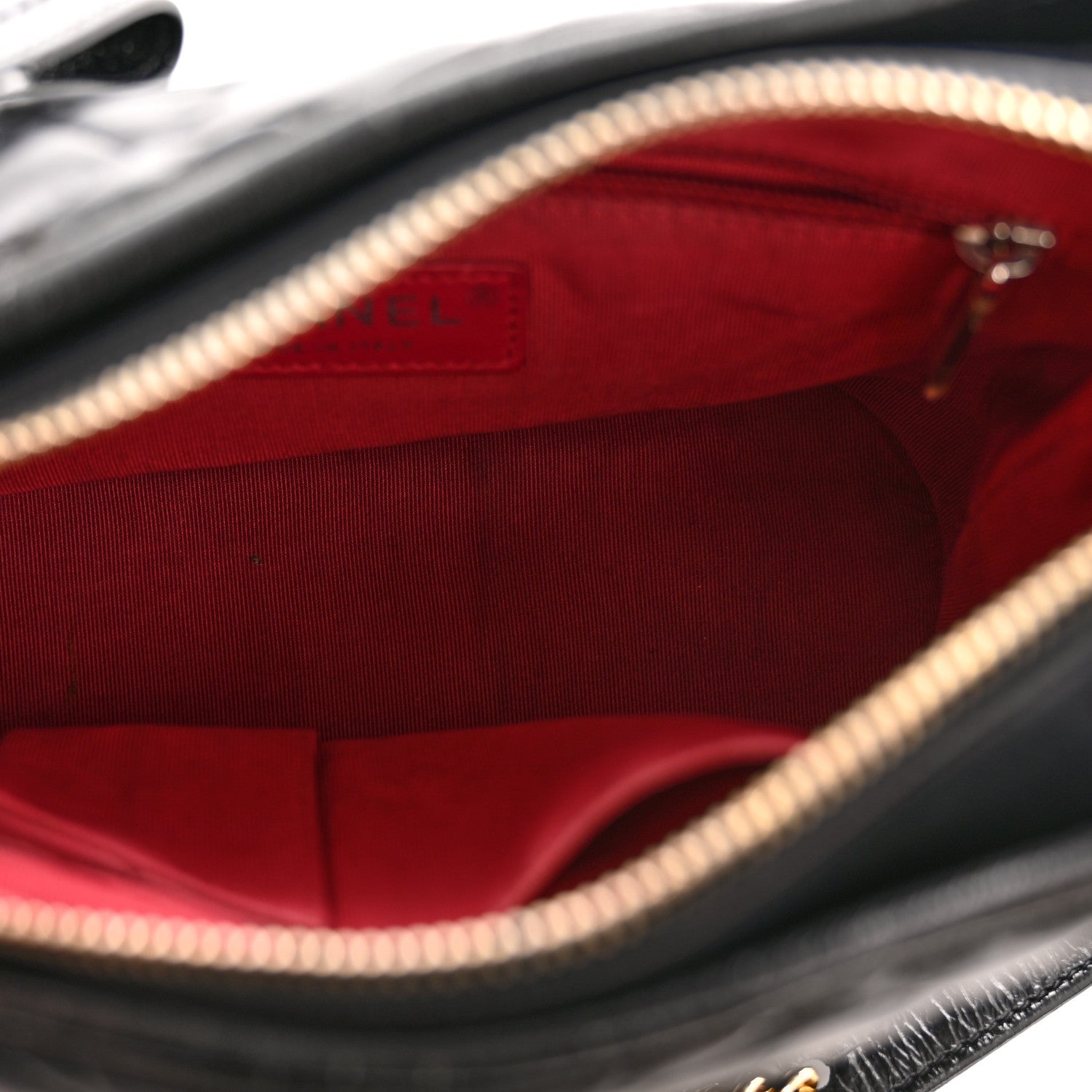 Aged Calfskin Quilted Small Gabrielle Hobo Black
