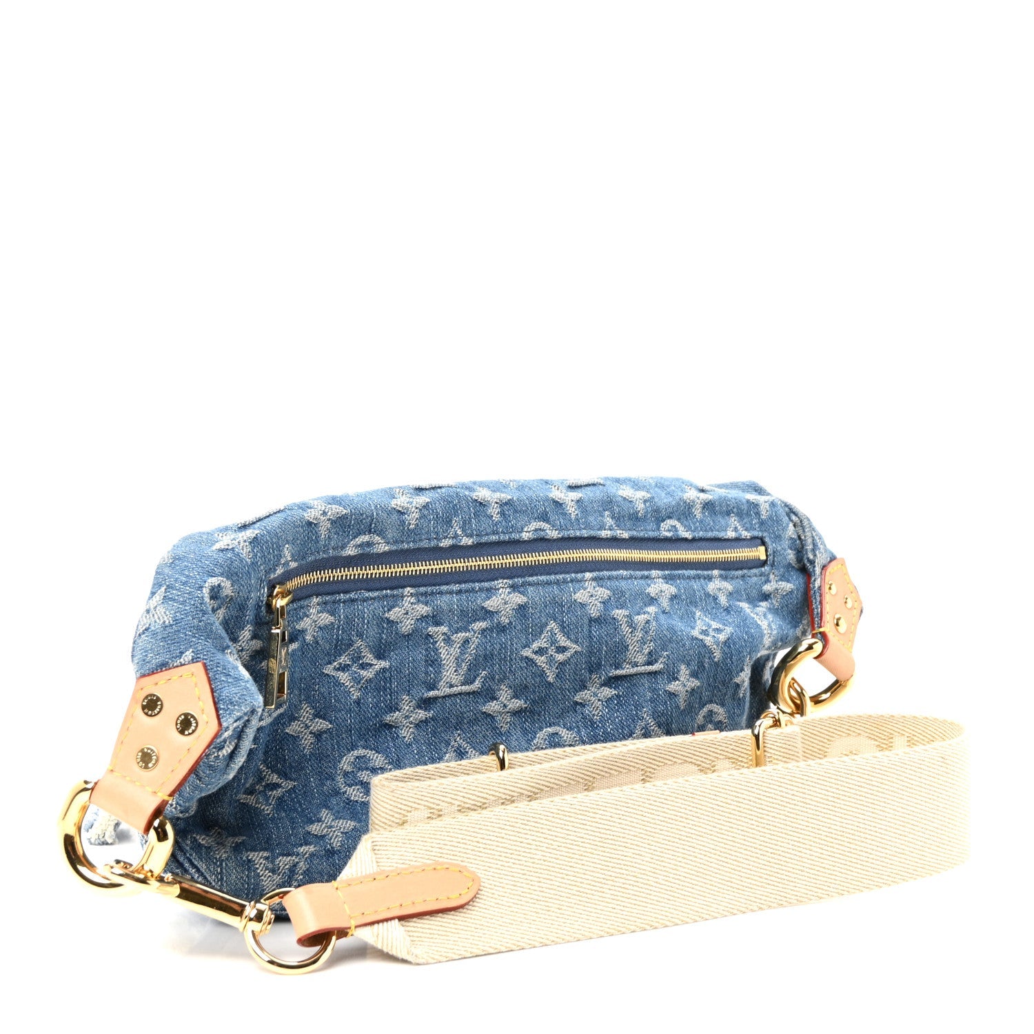 Monogram Denim High Rise Bumbag Blue