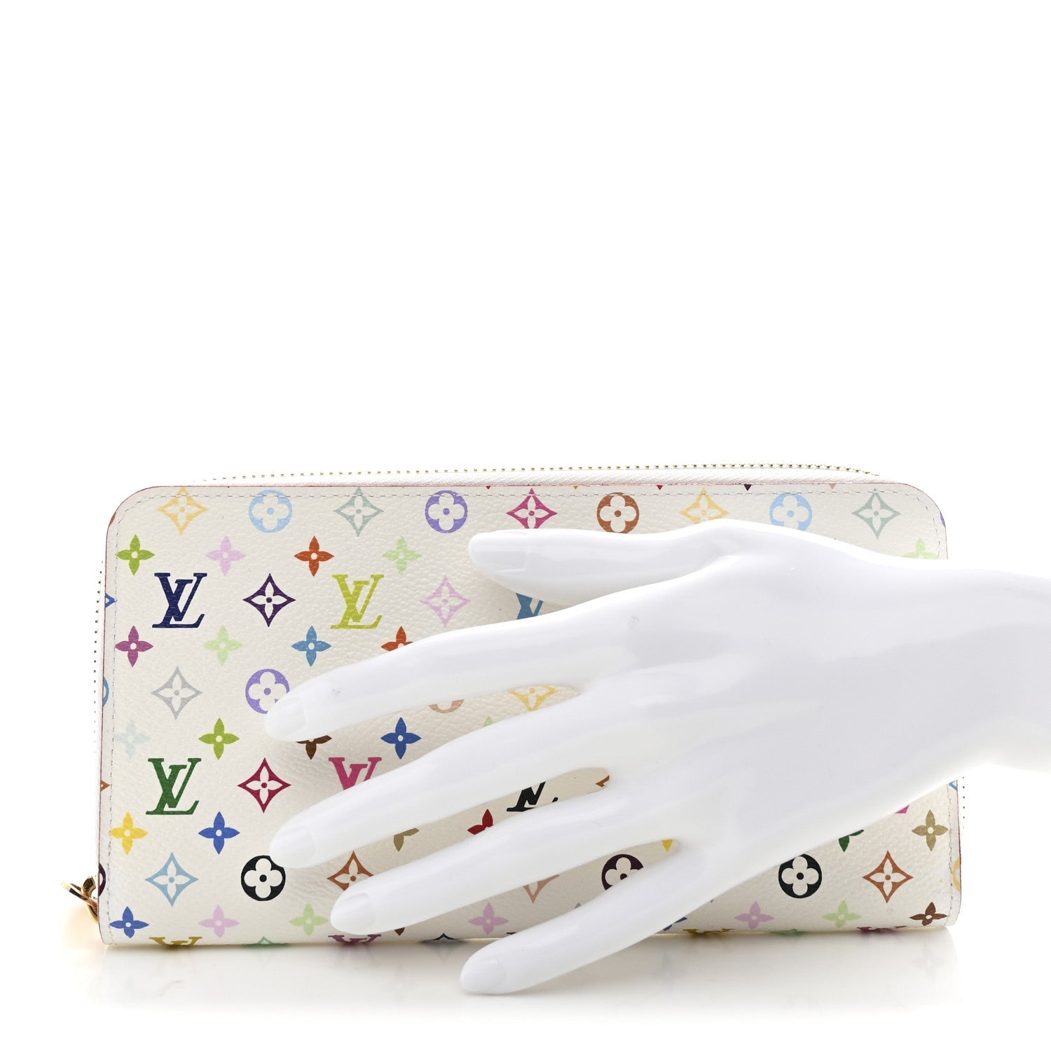 Monogram Multicolor Zippy Wallet White Litchi