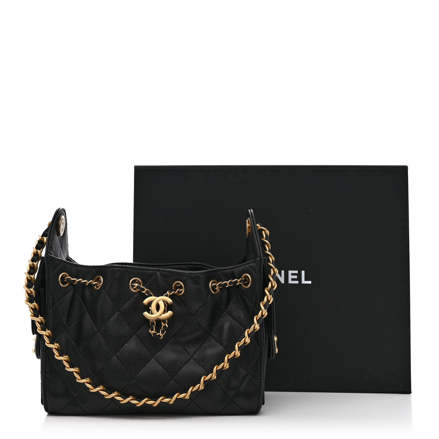 Caviar Quilted Mini Chanel 25 Handbag Black