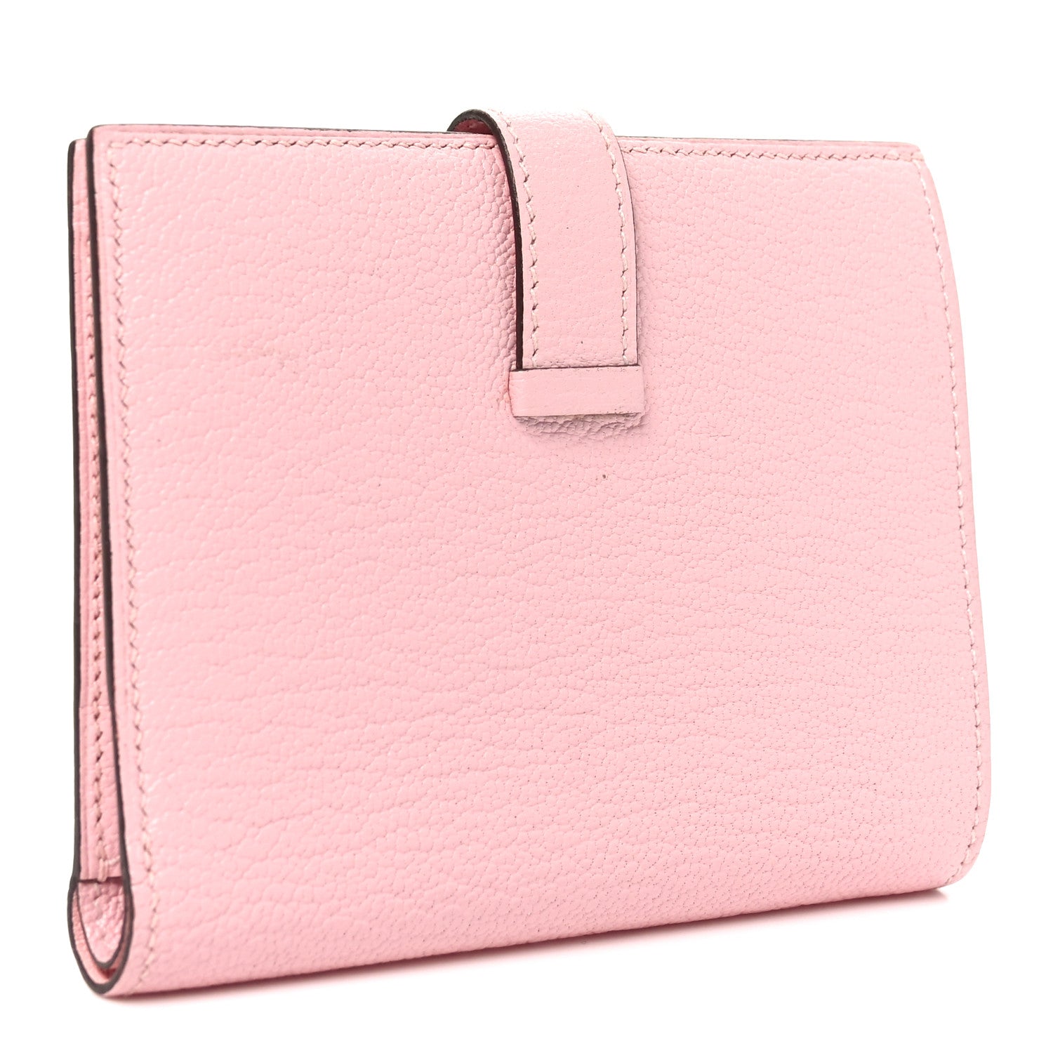 Chevre Mysore Bearn Compact Wallet Rose Sakura