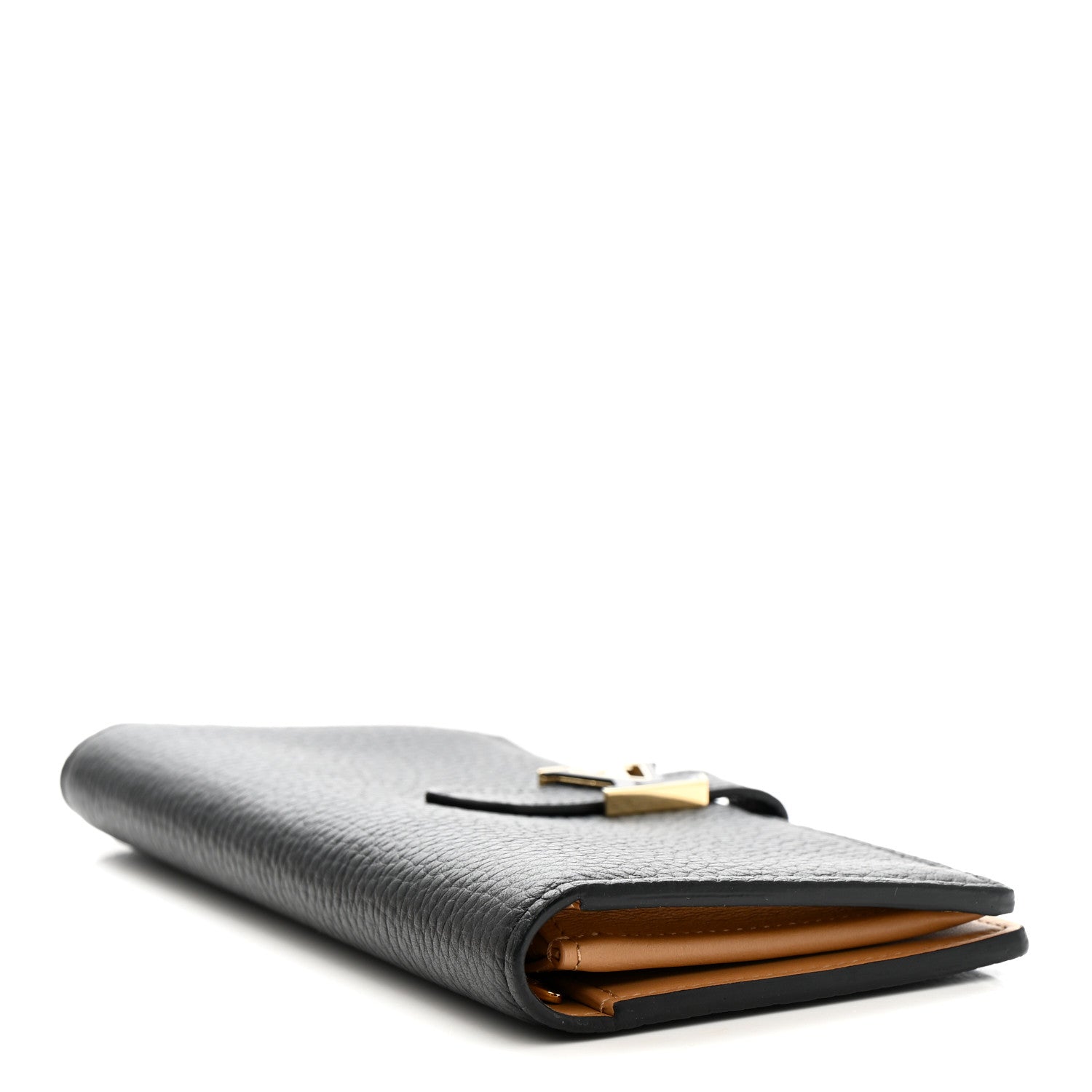 Taurillon LV Vertical Capucines Wallet Black Arizona