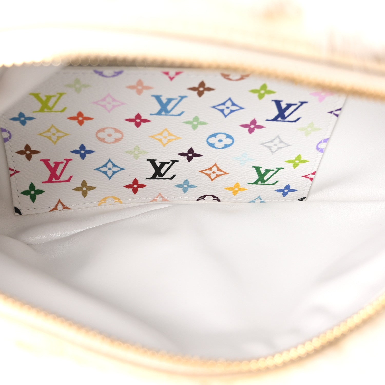 LV X TM Mink Ostrich Monogram Bum Bag White Multicolor