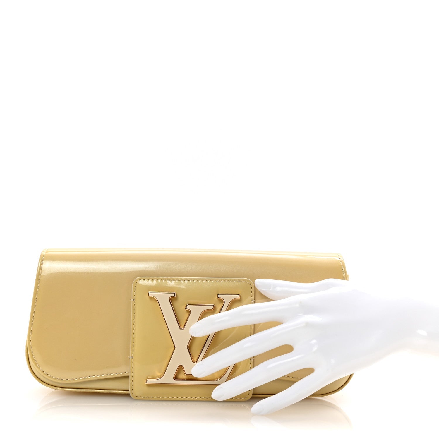 Patent Sobe Clutch Blanc Corail