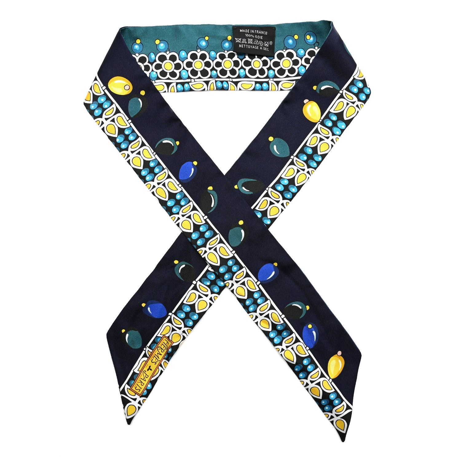 Silk Parures Des Maharajas Twilly Marine Cannard Jaune