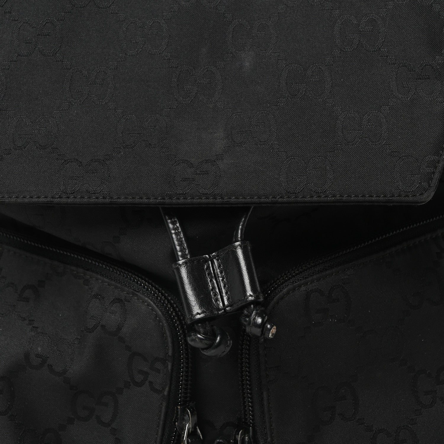 Nylon Monogram Backpack Black