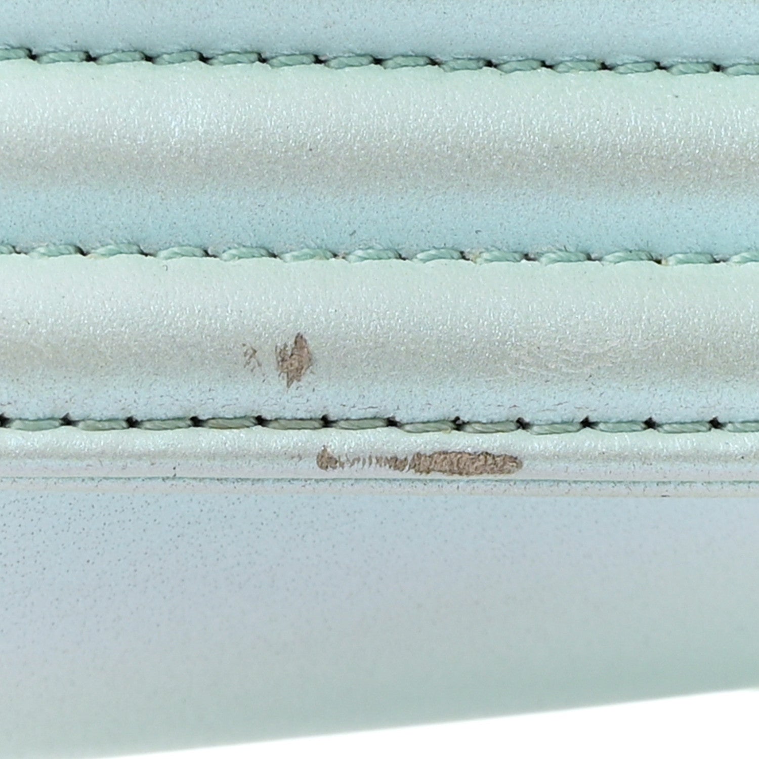 Iridescent Lambskin Chevron Quilted Medium Boy Flap Turquoise