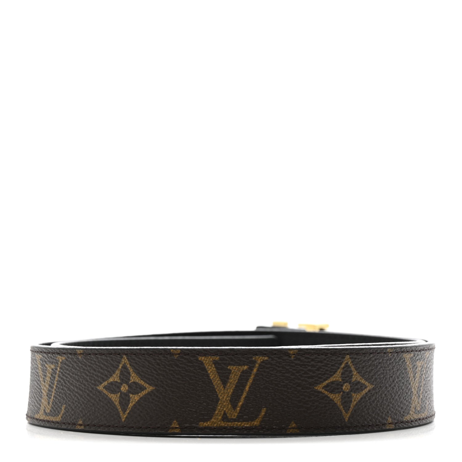 Calfskin Monogram 30mm LV Initiales Reversible Belt 80 32 Black