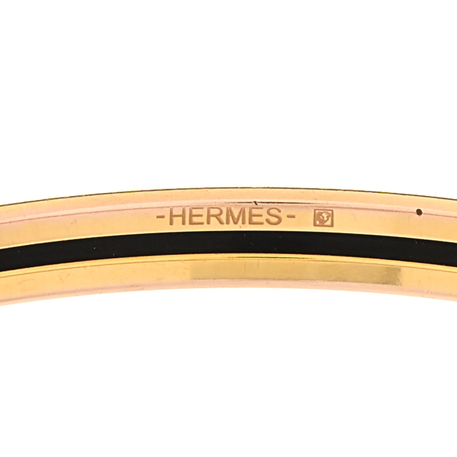Enamel Printed Extra Narrow Uni Bracelet 70 Marron Glace