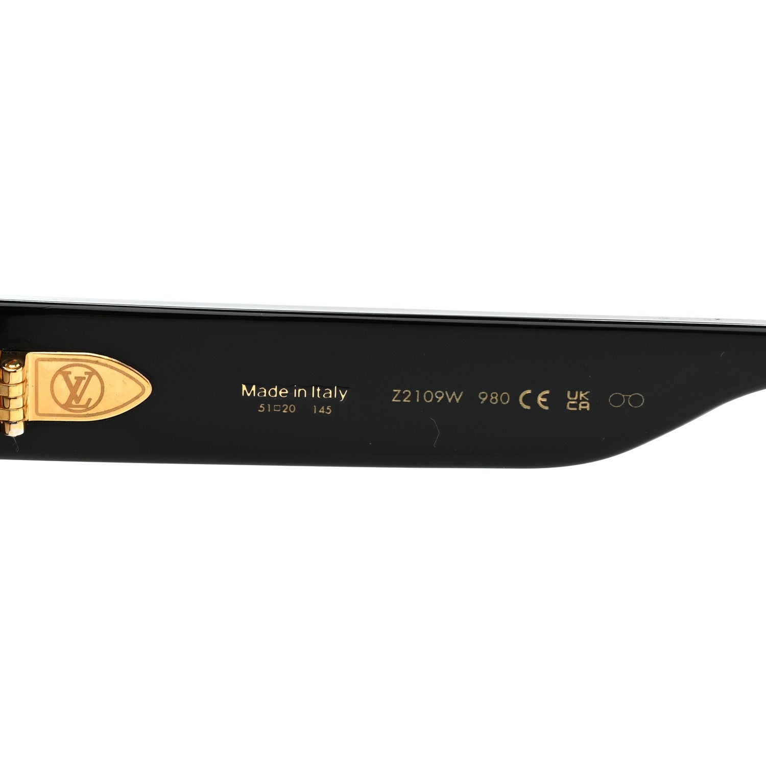 Acetate LV Circle Cat Eye Sunglasses Z2109W Black
